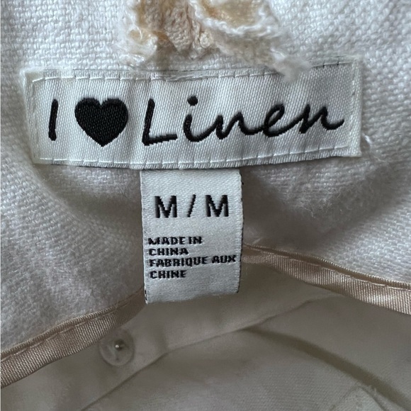 Malvin Linen White Button up Lightweight Jacket Size Medium - Picture 13 of 14